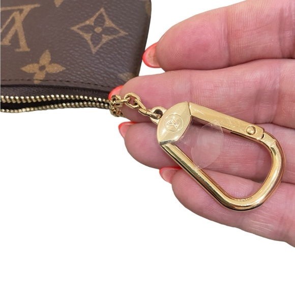 NWT Louis Vuitton leather zippered coin purse gold-tone clasp box & bag marked - Picture 8 of 10